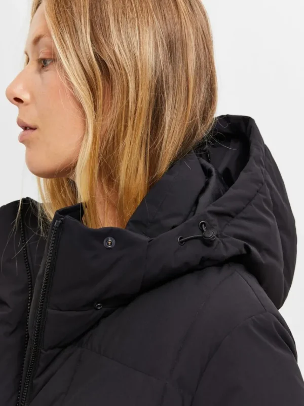 Overtøj>SELECTED LONGLINE RE:DOWN® PUFFERJAKKE Black