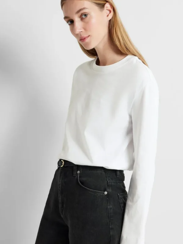 T-shirts>SELECTED LONG-SLEEVED BOXY T-SHIRT White
