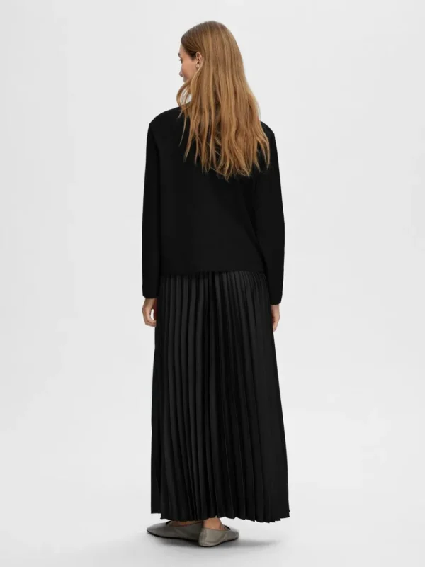 T-shirts>SELECTED LONG-SLEEVED BOXY T-SHIRT Black