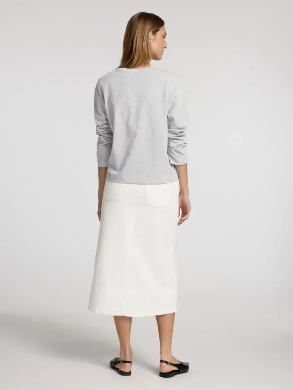 T-shirts>SELECTED LONG-SLEEVED BOXY T-SHIRT Grey