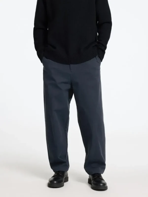 Bukser>SELECTED LOOSE BUKSER MED BARREL-FIT Blue