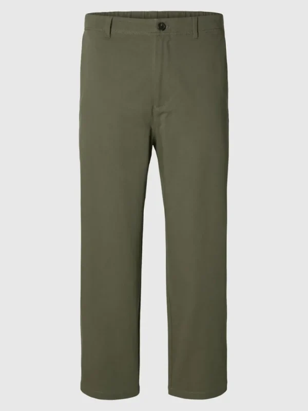 Bukser>SELECTED LOOSE BUKSER MED BARREL-FIT Green