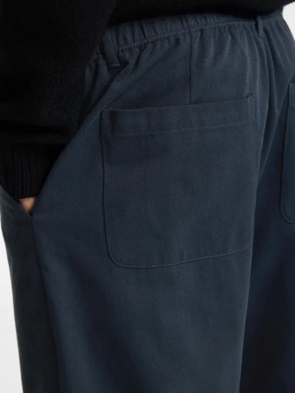 Bukser>SELECTED LOOSE BUKSER MED BARREL-FIT Blue