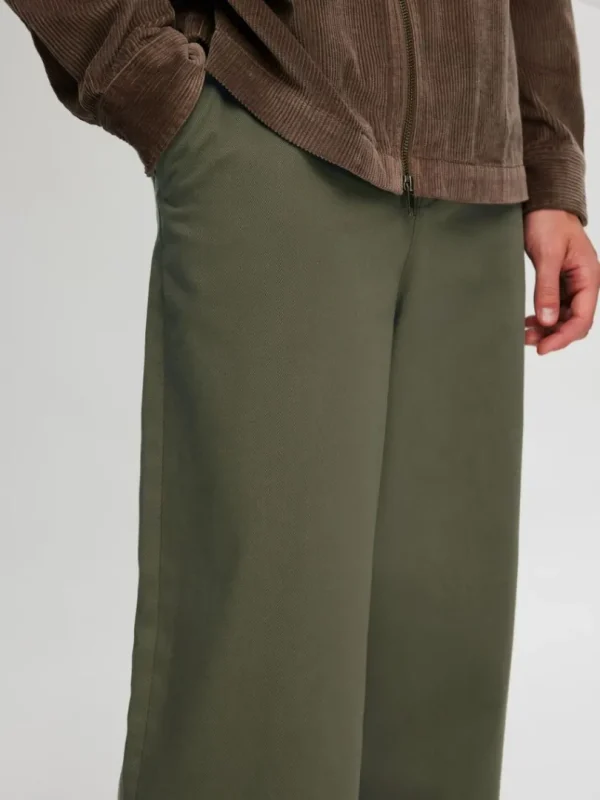 Bukser>SELECTED LOOSE BUKSER MED BARREL-FIT Green