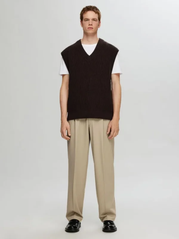 Bukser>SELECTED 220 LOOSE FIT BUKSER Beige
