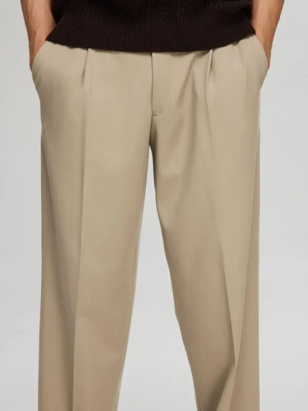 Bukser>SELECTED 220 LOOSE FIT BUKSER Beige
