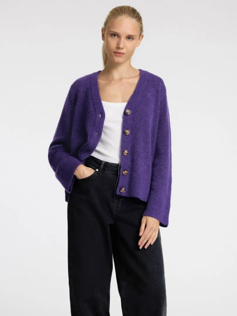 loose_fit_cardigan_0.webp Strik>SELECTED LOOSE FIT CARDIGAN Purple