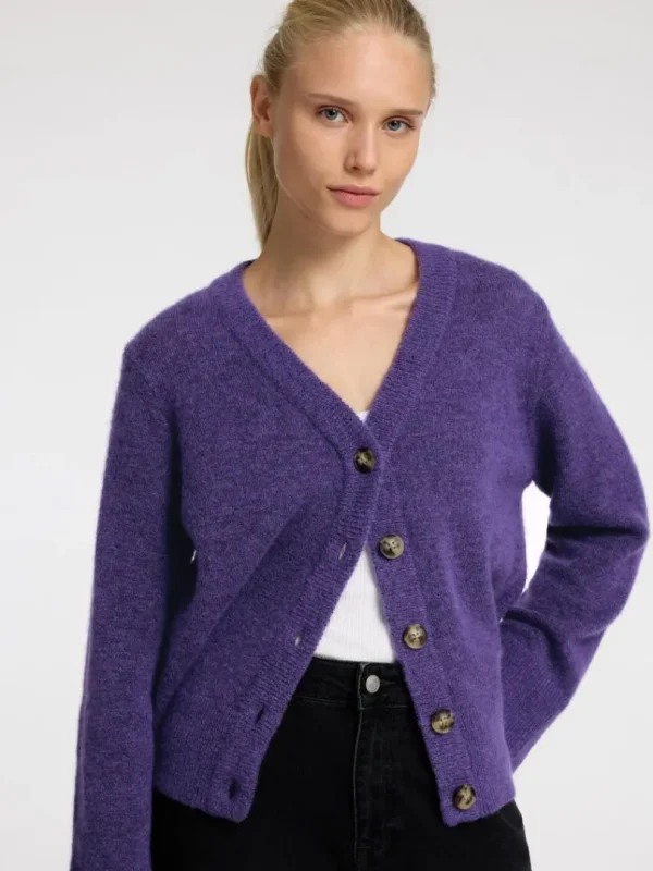 Strik>SELECTED LOOSE FIT CARDIGAN Purple