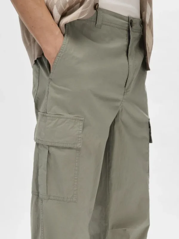 Bukser>SELECTED 220 LOOSE FIT CARGOPANTS Green
