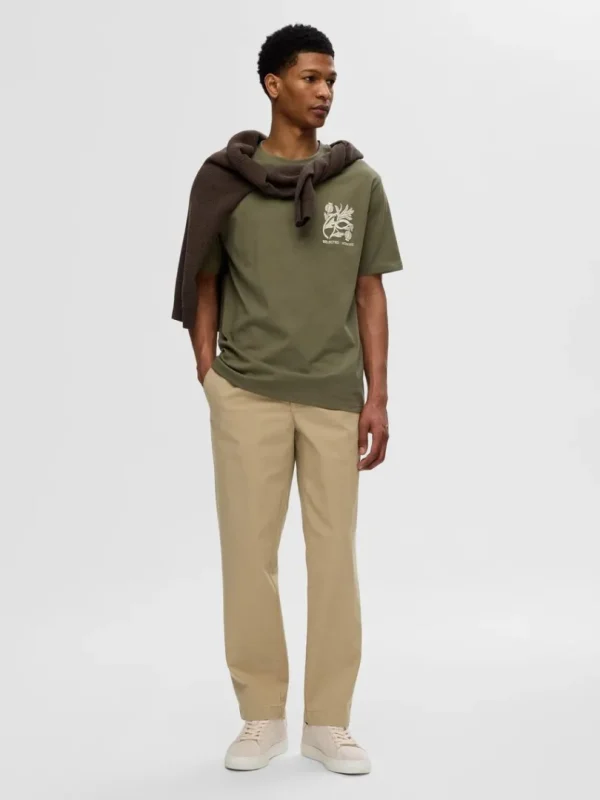 Bukser>SELECTED 220 LOOSE FIT CHINOS Beige