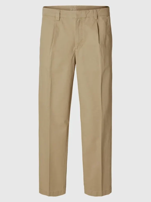 Bukser>SELECTED 220 LOOSE FIT CHINOS Beige