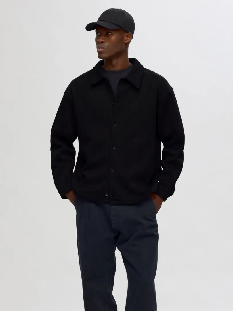 loose_fit_jakke_0.webp Skjorter>SELECTED LOOSE FIT JAKKE Black