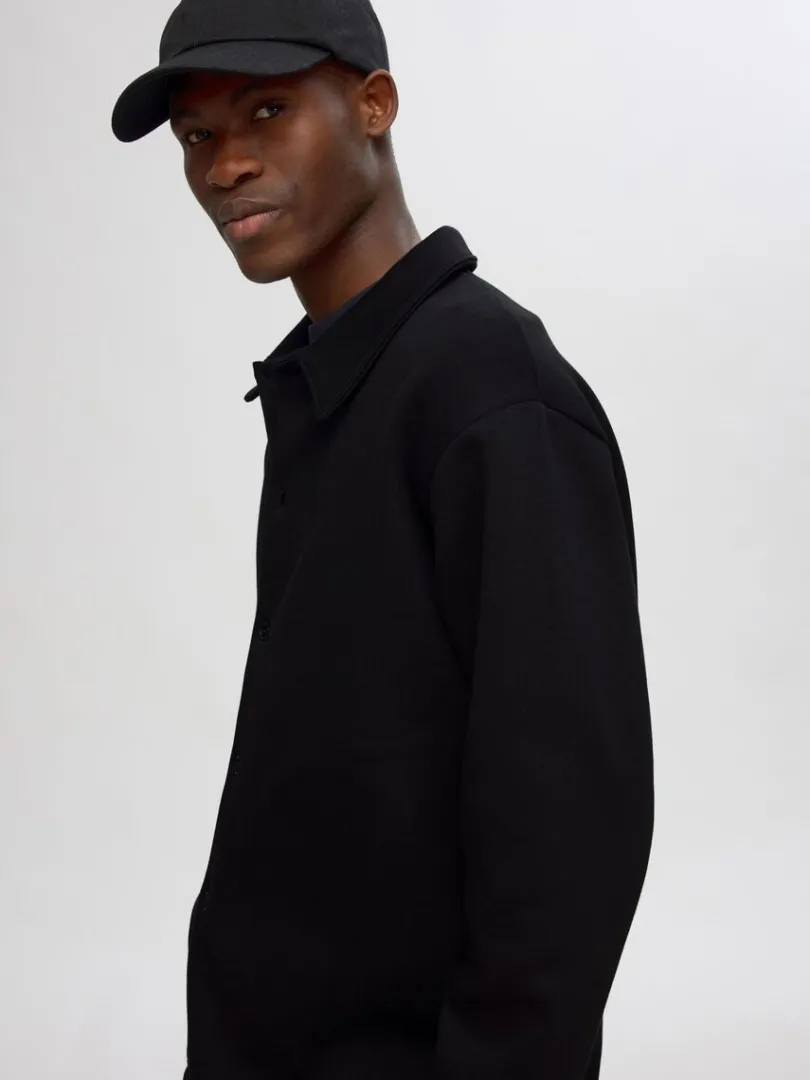 loose_fit_jakke_3.webp Skjorter>SELECTED LOOSE FIT JAKKE Black