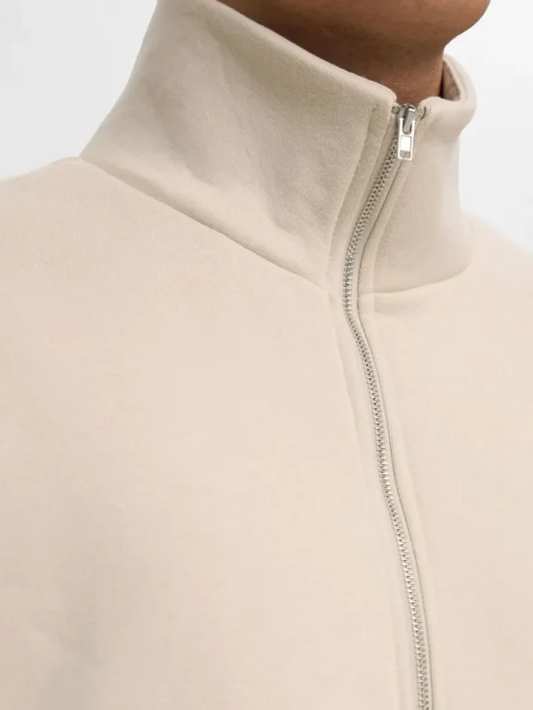 Hættetrøjer & Sweatshirts>SELECTED LOOSE FIT MED LYNLÅS SWEATSHIRT Beige