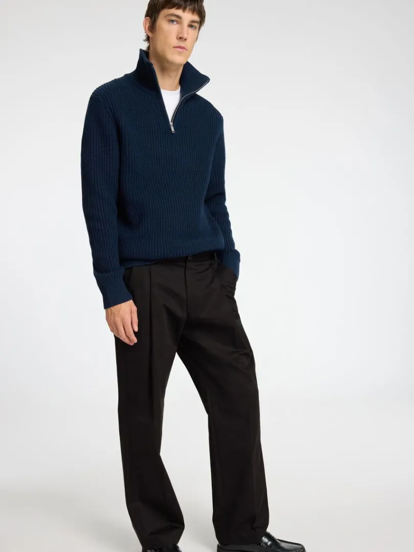 loose_fit_plisseret_bukse_2-1.webp Bukser | Jakkesæt & Blazers>SELECTED LOOSE FIT PLISSERET BUKSER Black