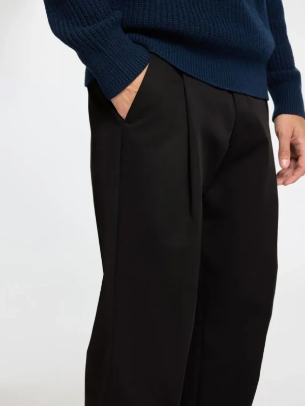 Bukser | Jakkesæt & Blazers>SELECTED LOOSE FIT PLISSERET BUKSER Black