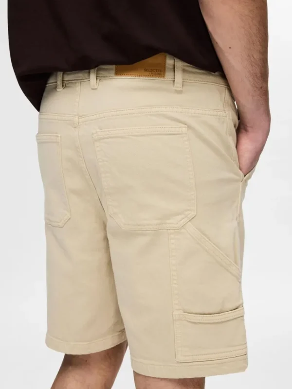 Shorts>SELECTED LOOSE FIT SHORTS Beige