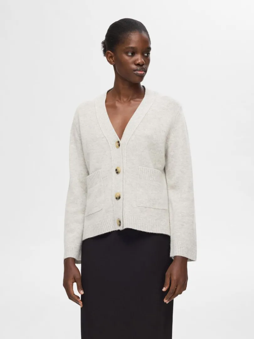 loose_fit_strikket_cardig_0.webp Strik>SELECTED LOOSE FIT STRIKKET CARDIGAN Grey