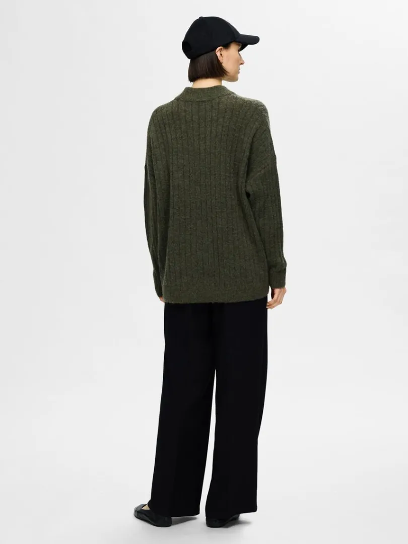 loose_fit_striktrje_4-2.webp Strik>SELECTED LOOSE FIT STRIKTRØJE Green