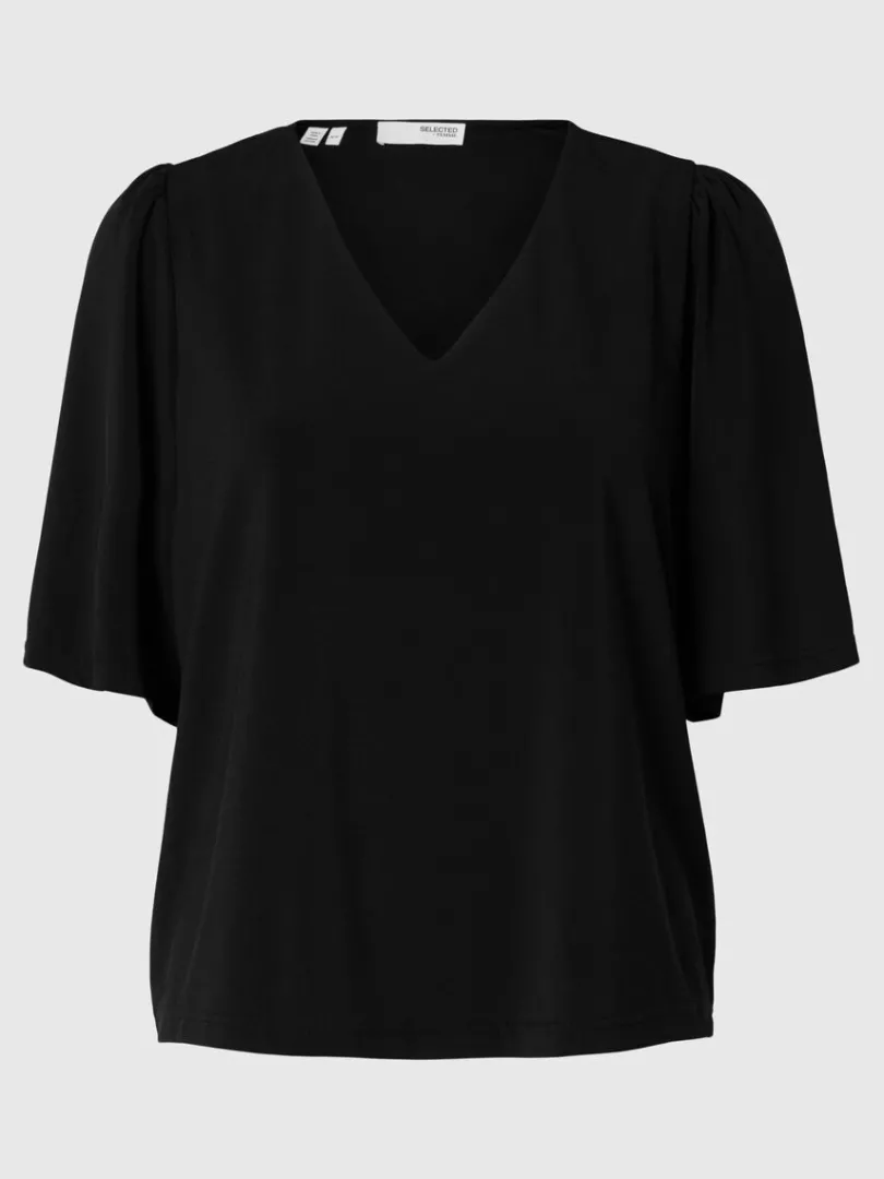 loose_fit_top_med_vhals_5.webp Toppe Og Bluser>SELECTED LOOSE FIT TOP MED V-HALS Black