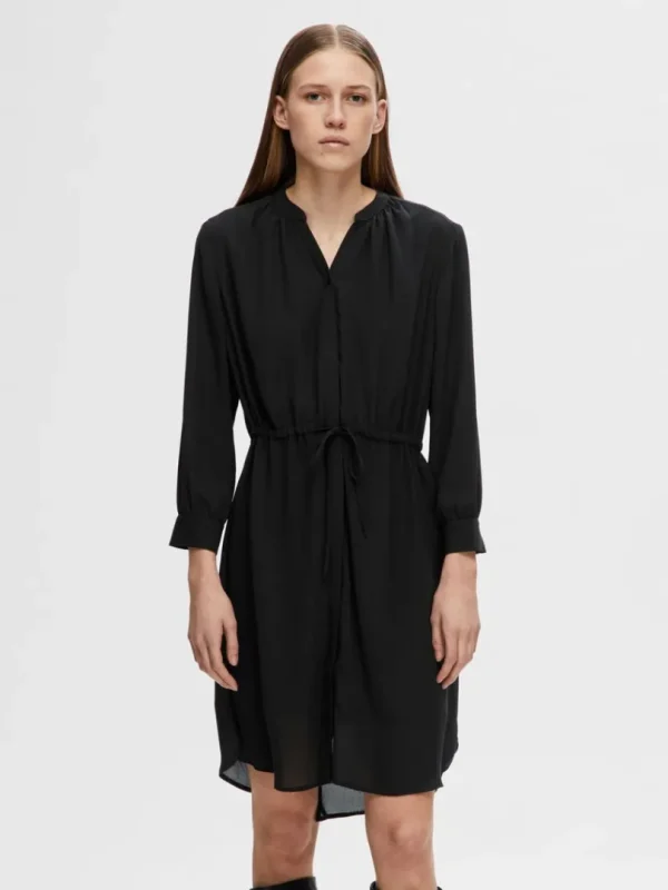 Kjoler>SELECTED LOOSE KORT KJOLE Black