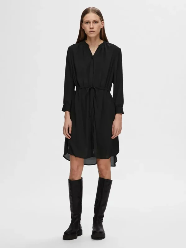 Kjoler>SELECTED LOOSE KORT KJOLE Black