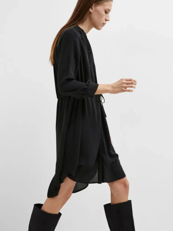 Kjoler>SELECTED LOOSE KORT KJOLE Black