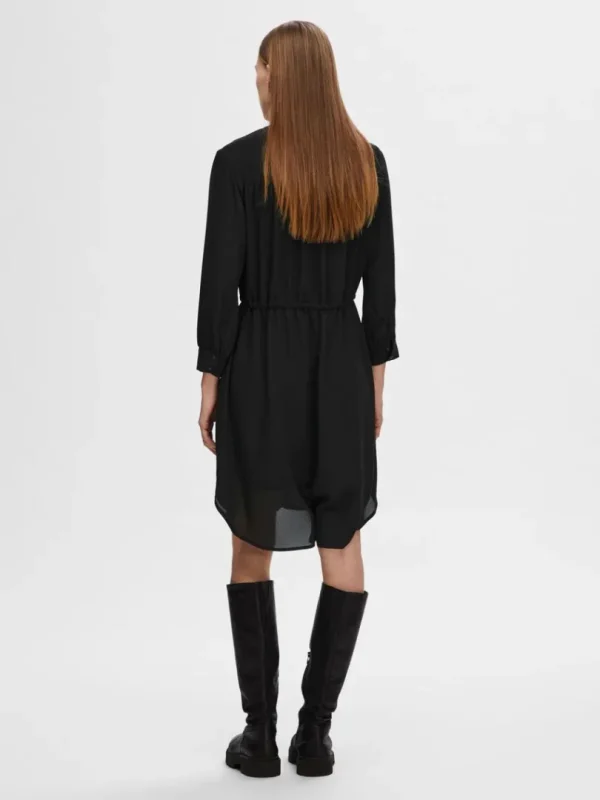 Kjoler>SELECTED LOOSE KORT KJOLE Black