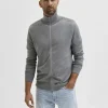 Strik>SELECTED LYNLÅS CARDIGAN Grey