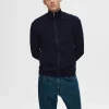 Strik>SELECTED LYNLÅS CARDIGAN Blue