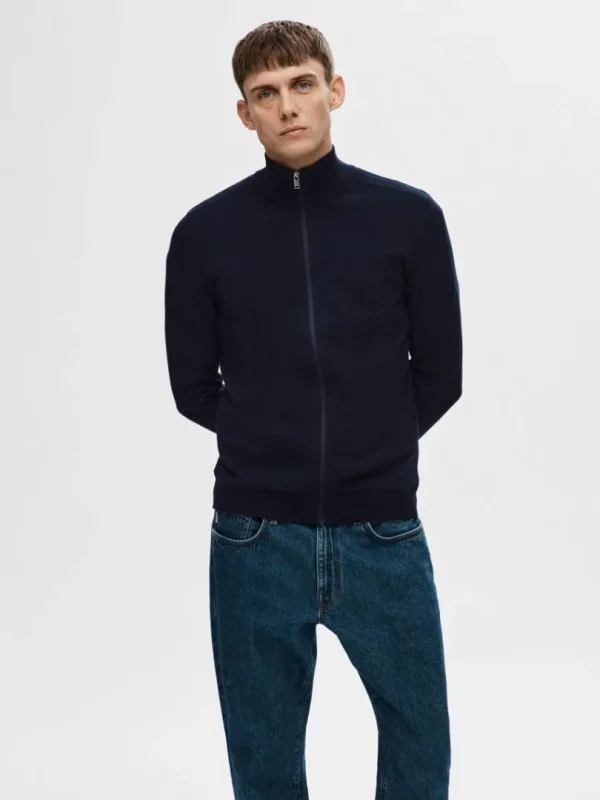Strik>SELECTED LYNLÅS CARDIGAN Blue