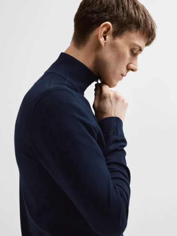 Strik>SELECTED LYNLÅS CARDIGAN Blue