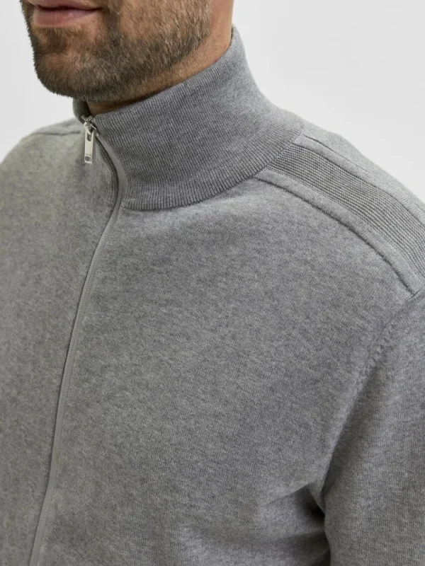 Strik>SELECTED LYNLÅS CARDIGAN Grey