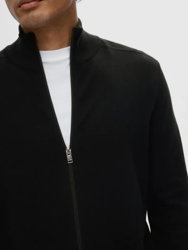 Strik>SELECTED LYNLÅS CARDIGAN Black