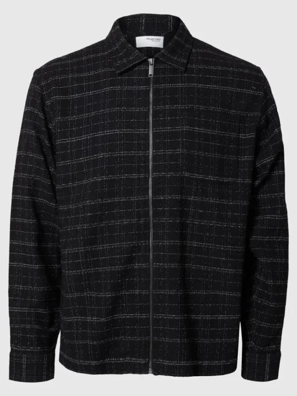 Overtøj | Skjorter>SELECTED LYNLÅS OVERSHIRT Black