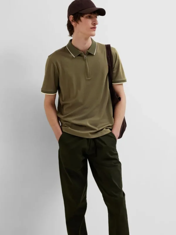 Poloer>SELECTED LYNLÅS POLO Green