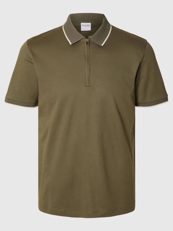 Poloer>SELECTED LYNLÅS POLO Green