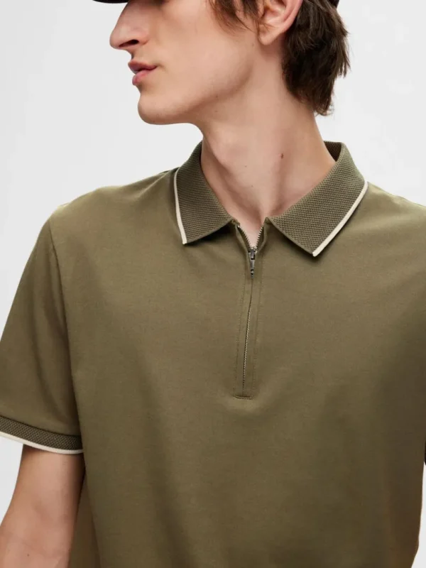 Poloer>SELECTED LYNLÅS POLO Green