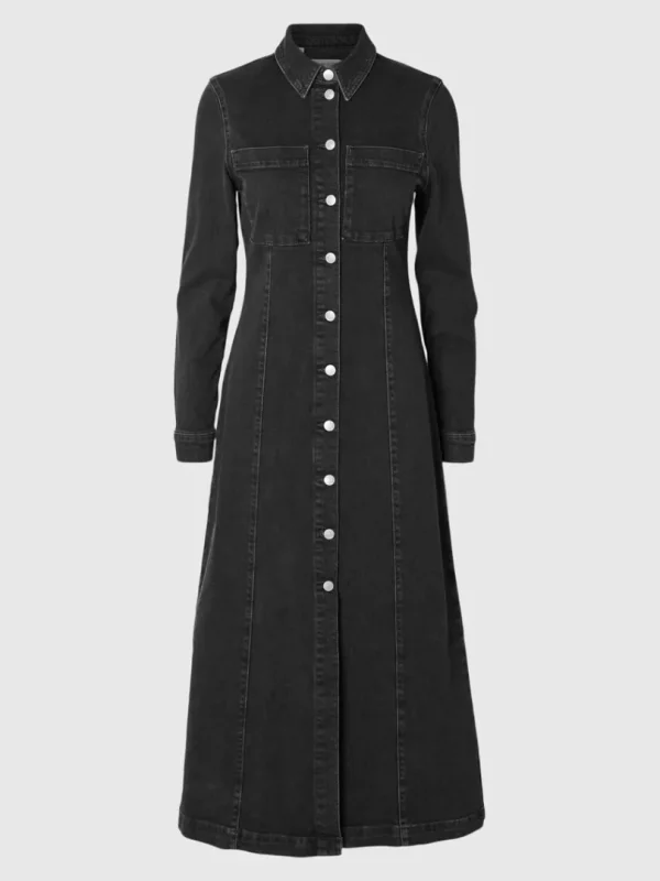 Kjoler>SELECTED MAXI DENIMKJOLE Black