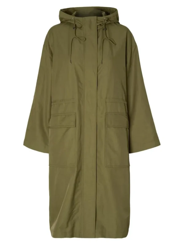Overtøj>SELECTED MED HÆTTE PARKA Green