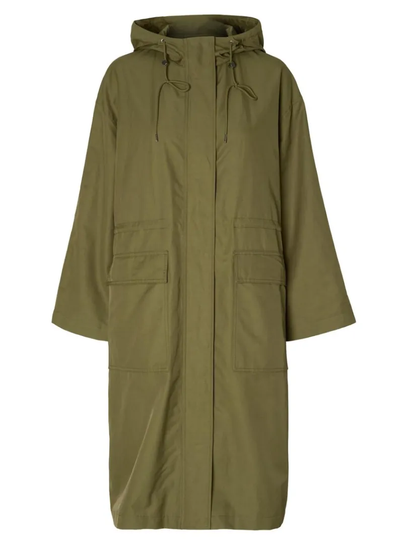 med_htte_parka_5.webp Overtøj>SELECTED MED HÆTTE PARKA Green