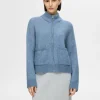 Strik>SELECTED MED LYNLÅS CARDIGAN Blue