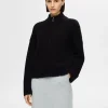 Strik>SELECTED MED LYNLÅS CARDIGAN Black