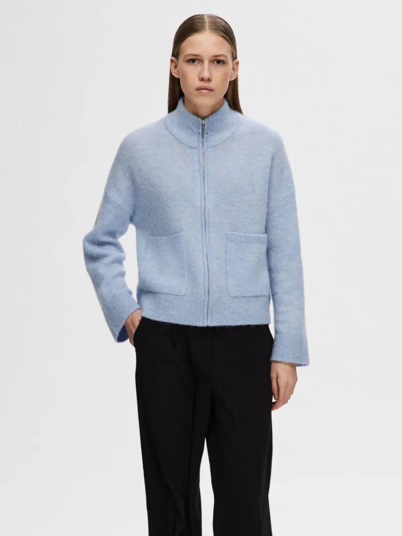 med_lynls_cardigan_0-7.webp Strik>SELECTED MED LYNLÅS CARDIGAN Blue