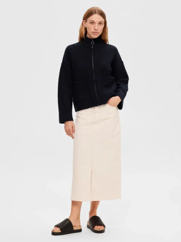 Strik>SELECTED MED LYNLÅS CARDIGAN Blue
