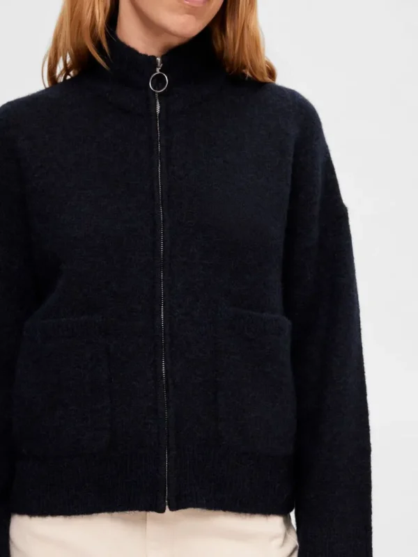 Strik>SELECTED MED LYNLÅS CARDIGAN Blue