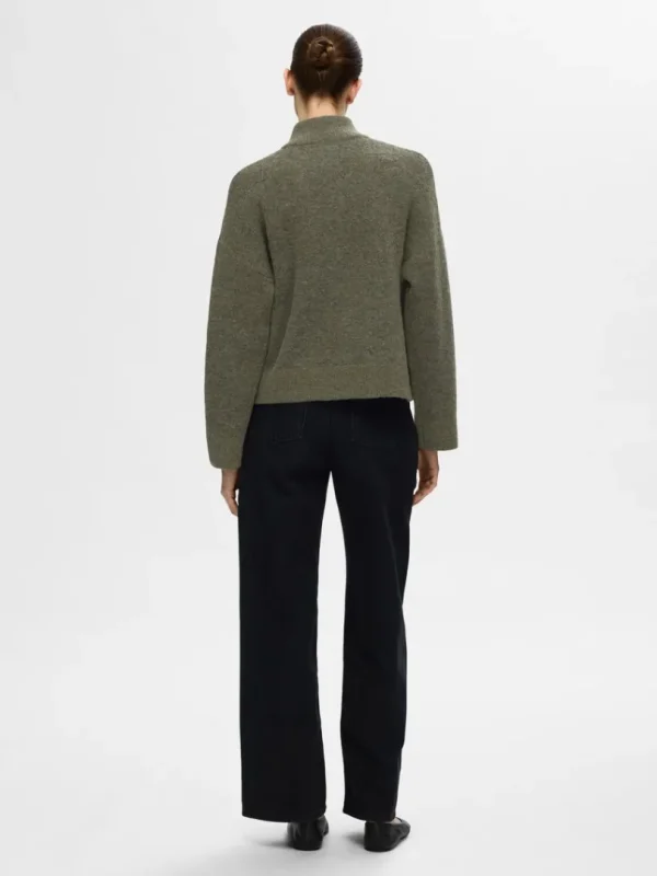 Strik>SELECTED MED LYNLÅS CARDIGAN Green