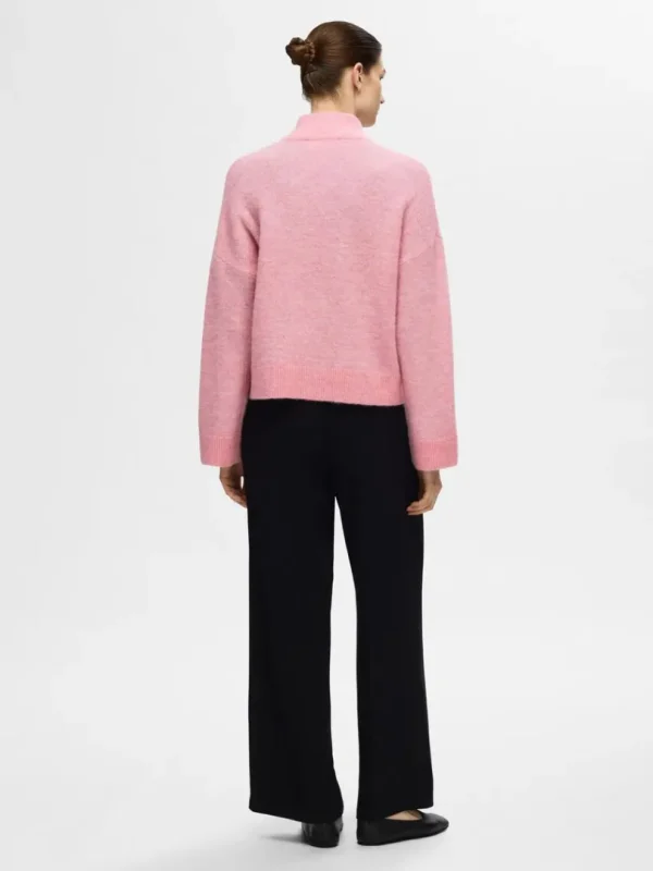 Strik>SELECTED MED LYNLÅS CARDIGAN Pink