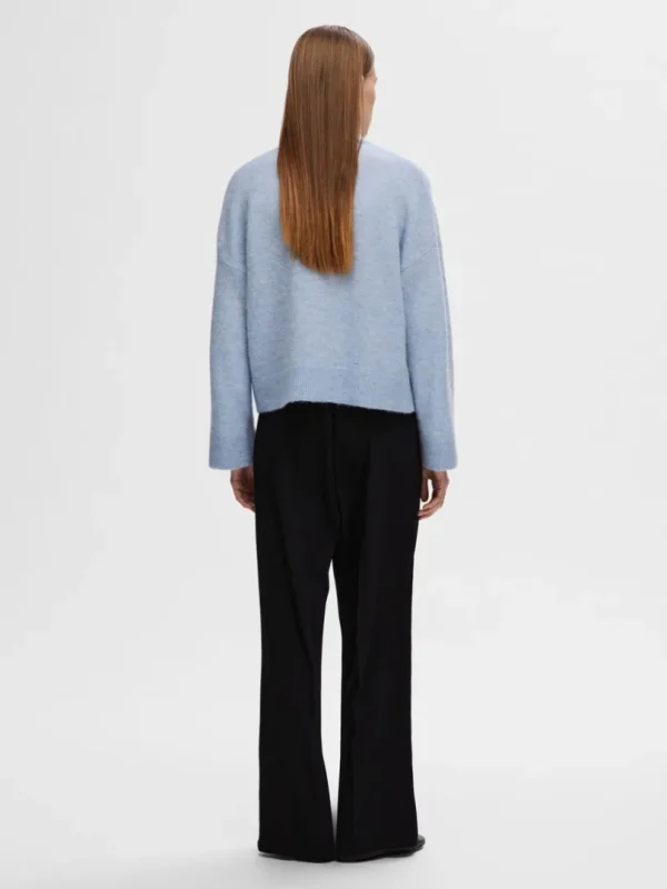 Strik>SELECTED MED LYNLÅS CARDIGAN Blue