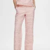 Bukser>SELECTED MED TEKSTUR BREDE BUKSER Pink